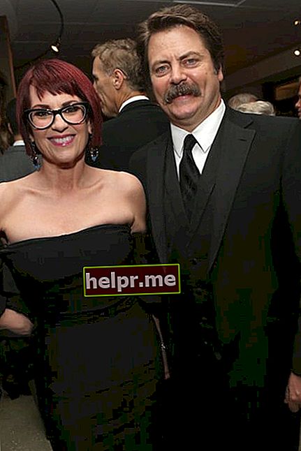 Megan Mullally i suprug Nick Offerman na HBO-ovoj zabavi Post 2014 Golden Globe Awards u Los Angelesu u Kaliforniji