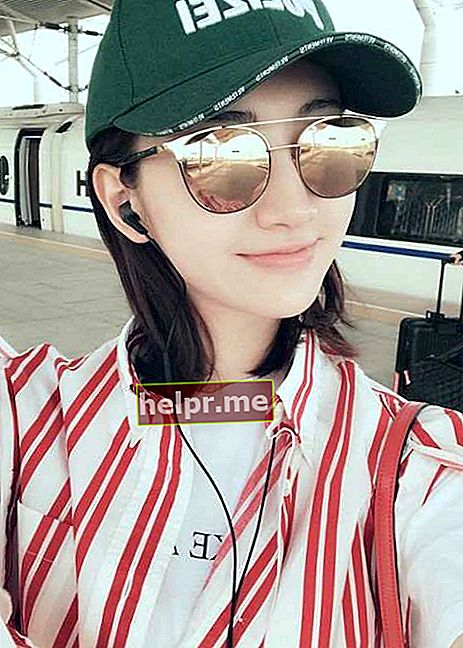 Jing Tian en una selfie l'abril de 2017