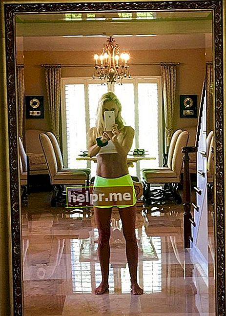 Anna Anka tal com es va veure mentre es feia una selfie al mirall l'agost de 2016