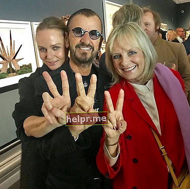 Twiggy nhìn thấy với nhạc sĩ Ringo Starr và nhà thiết kế Stella McCartney vào tháng 9 năm 2019