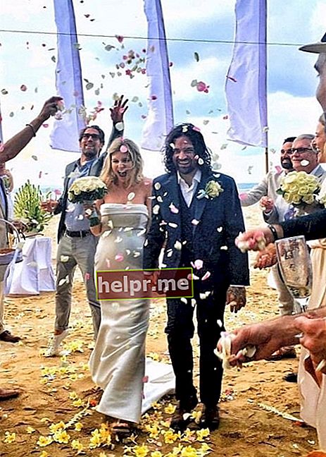 Viva Bianca fotograferade med sin man Antonio under deras bröllop i juni 2016
