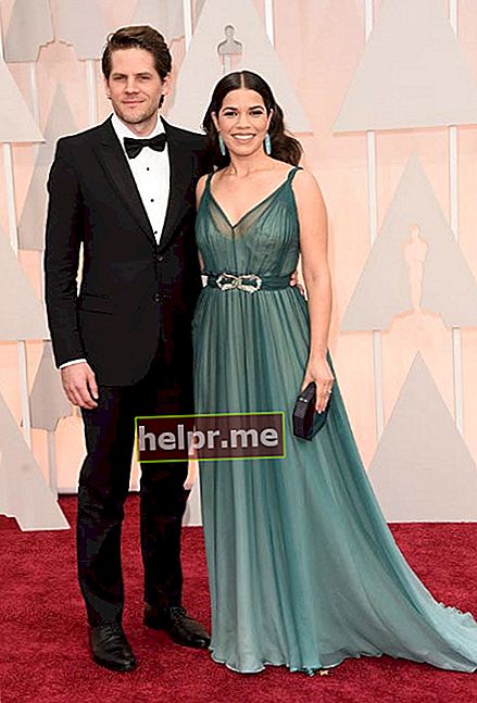 America Ferrera cu soțul Ryan Williams la cea de-a 87-a ediție anuală a premiilor Oscar din februarie 2015