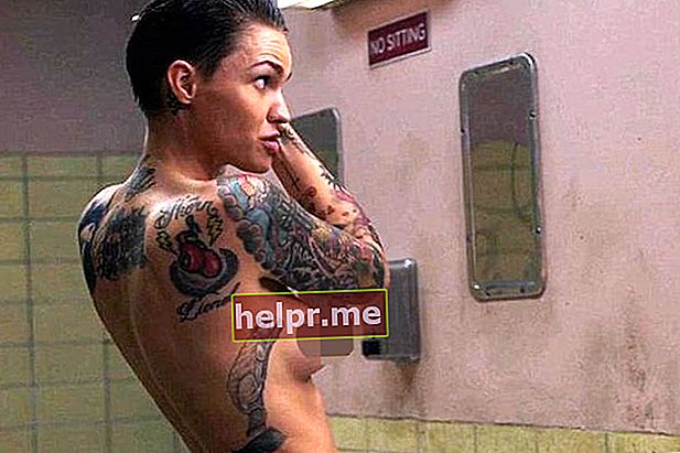 Ruby Rose în timpul unei scene de duș