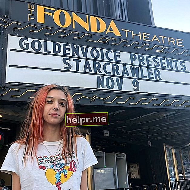 Arrow De Wilde așa cum se vede într-o fotografie făcută la Teatrul Fonda situat pe Hollywood Boulevard din Los Angeles, California în noiembrie 2019