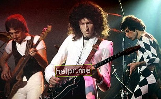 أعضاء فرقة Queen Brian May و Freddie Mercury و John Deacon يقدمون عروضهم في ولاية كونيتيكت عام 1977