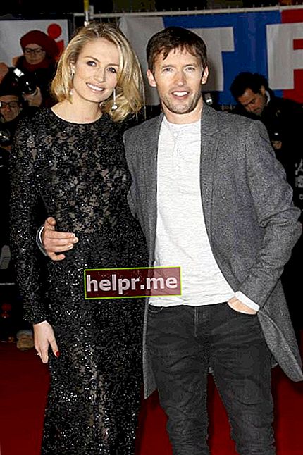 James Blunt și Sofia Wellesley la cei 15 NRJ Music Awards din decembrie 2013 la Cannes, Franța