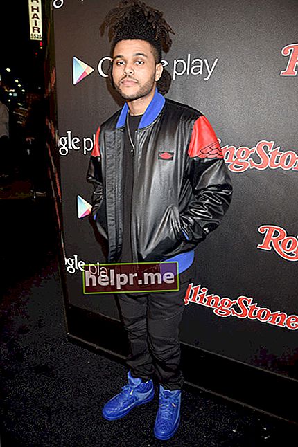 The Weeknd at Rolling Stone y el evento de la semana de los Grammy de Google Play en febrero de 2015