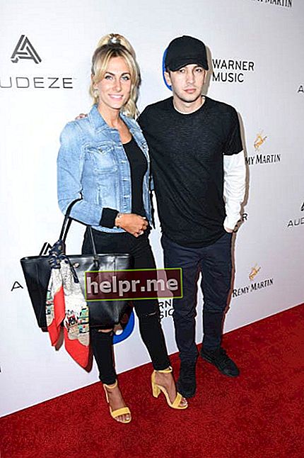Tyler Joseph și soția Jenna Black la petrecerea GRAMMY a grupului Warner Music în februarie 2017