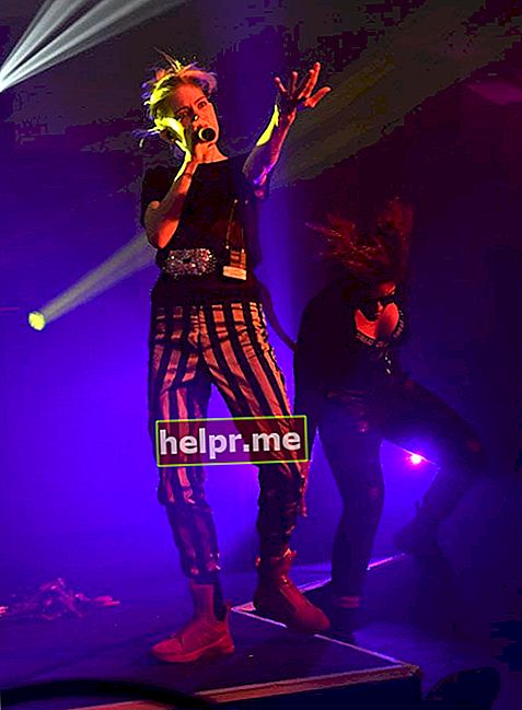 Grimes cântă în timpul seriei de concerte Hilton din 19 iulie 2016 la Berlin, Germania