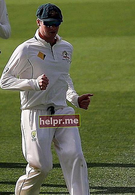 Steve'as Smithas, kaip matyti per kriketo rungtynes ​​su Pietų Afrika 2016 m. lapkritį
