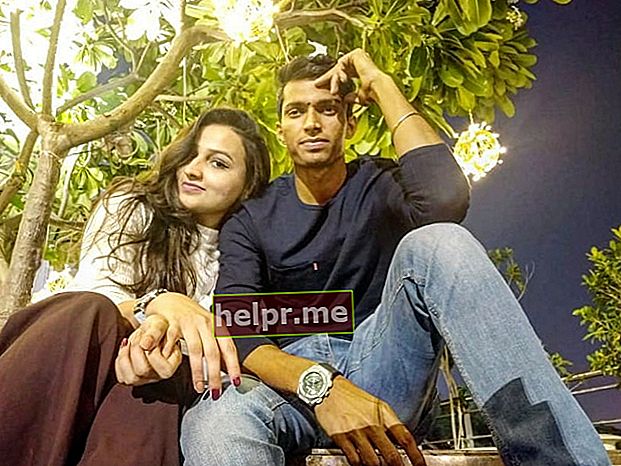 Navdeep Saini și Pooja Bijarnia, așa cum se vede în ziua de îndrăgostiți din 2019