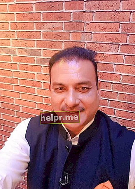 Ravi Shastri zoals te zien op een selfie gemaakt in mei 2017