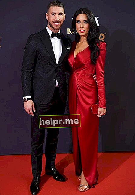 Sergio Ramos y Pilar Rubio en la Gala FIFA Ballon d'Or 2015 el 11 de enero de 2016