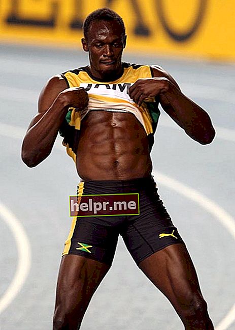 Cuerpo sin camisa de Usain Bolt