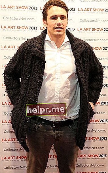 Džejms Franko na LA Art Show 2013. čisto obrijan