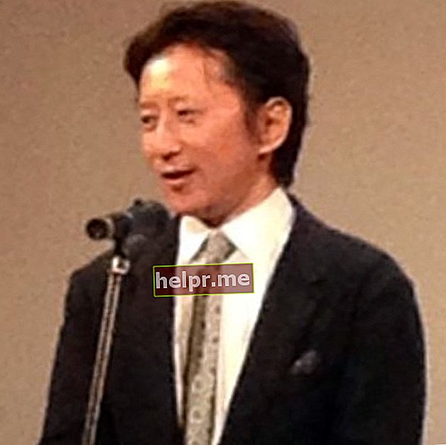 Hirohiko Araki, kako se vidi na slici snimljenoj tijekom njegovog govora 5. prosinca 2013