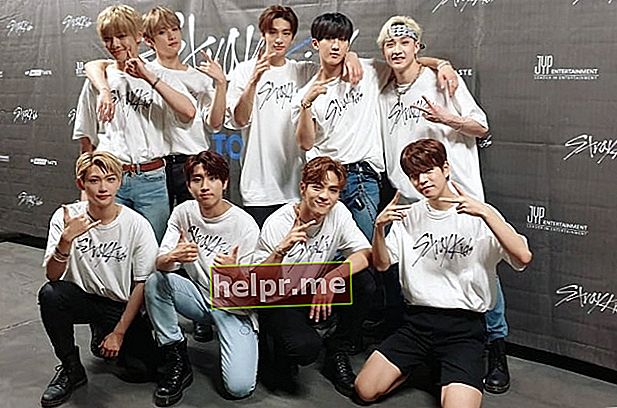 Els membres de 'Stray Kids' es veuen mentre posaven per a una foto de grup l'agost del 2019