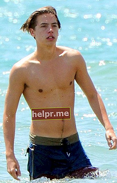 Dylan Sprouse sense camisa a una platja italiana.