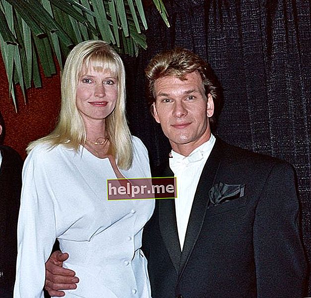 Patrick Swayze com es va veure amb la seva dona Lisa Niemi el 1990