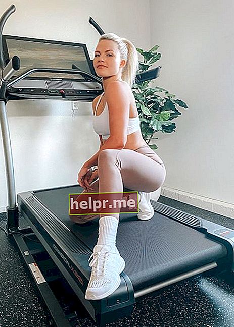 Witney Carson sa treadmill na nakita noong Marso 2020