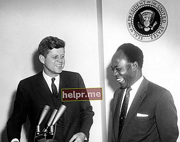 John F. Kennedy (esquerra) reunió amb el president de la República de Ghana, Osagyefo Dr. Kwame Nkrumah, el març de 1961