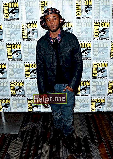 Khylin Rhambo bij de Teen Wolf-perslijn tijdens Comic-Con International in juli 2016
