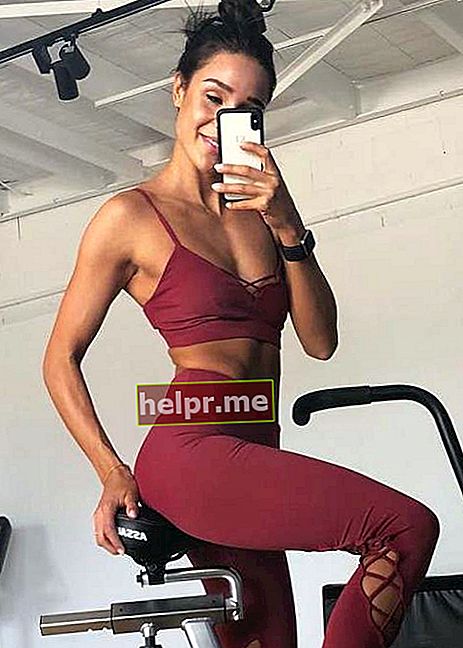 Kayla Itsines într-un selfie pe Instagram în decembrie 2017