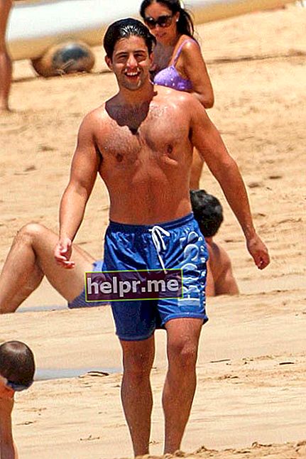 Josh Peck sin camisa en la playa de Hawái en 2015
