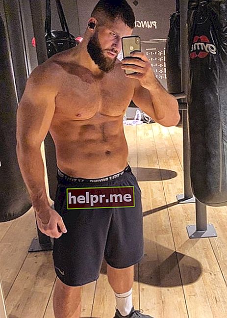 Florian Munteanu como se ve en una selfie tomada durante su entrenamiento en enero de 2020