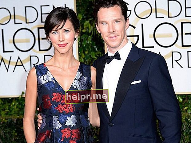 Benedict Cumberbatch participă la Golden Globe Award 2015 împreună cu soția Sophie Hunter