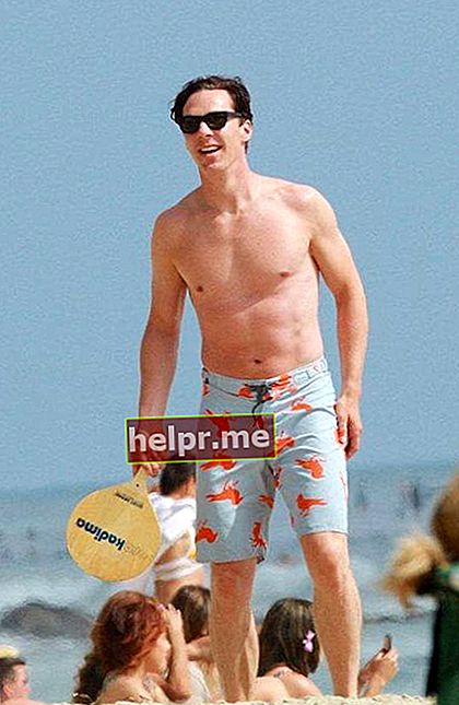 Benedict Cumberbatch en una playa de Canadá en 2014