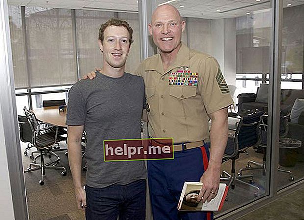 Sergeant major Marine Corps, Micheal P. Barrett at Mark Zuckerberg
