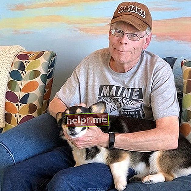 ستيفن كينج مع كلبه كما رأينا في فبراير 2018