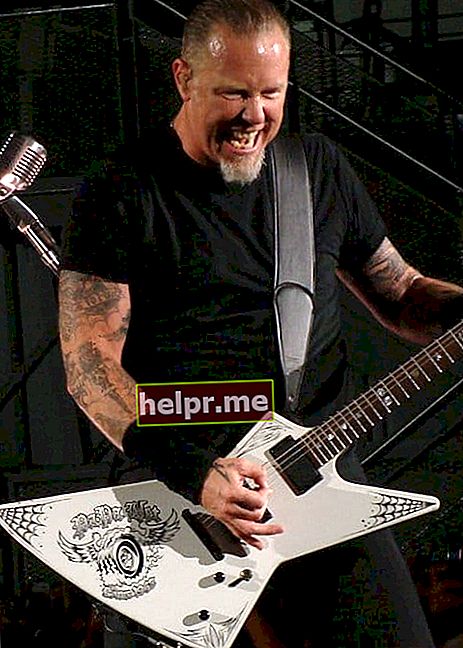 James Hetfield în timpul unui spectacol în august 2010