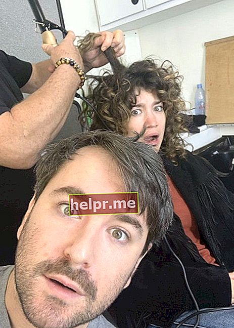 Alex Brightman și Sarah Stiles într-un selfie în octombrie 2019