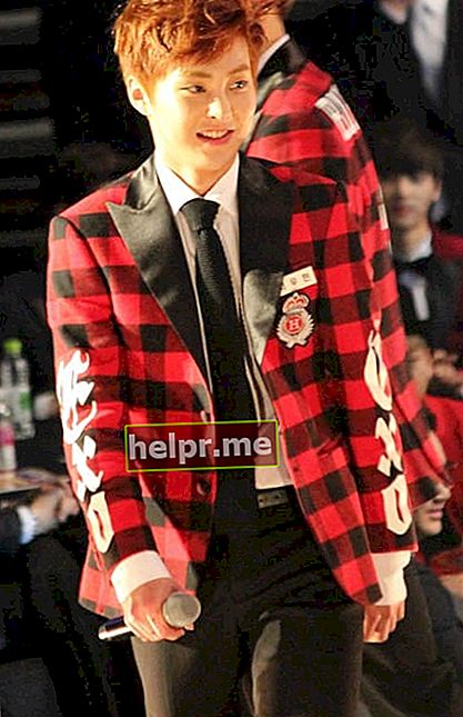 Xiumin bij de Seoul Music Awards in januari 2014