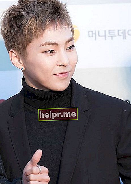 Xiumin op de rode loper van Gaon Chart K-pop Awards in februari 2016