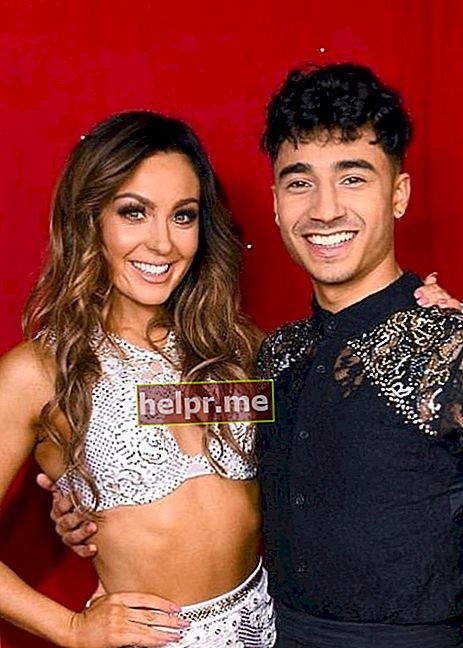 Karim Zeroual kako se vidi na fotografiji snimljenoj s velškom profesionalnom plesačicom i glumicom Amy Dowden na snimanju filma Strictly Come Dancing u siječnju 2020.