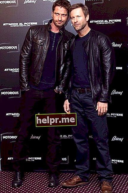 Gerard Butler (links) en Aaron Eckhart tijdens de photocall voor hun film