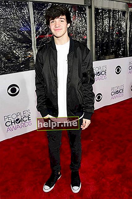Aaron Carpenter la People's Choice Awards în ianuarie 2016