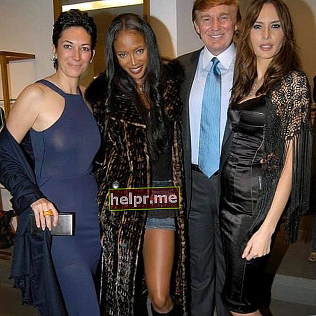 (De la stânga la dreapta) Ghislaine Maxwell, Naomi Campbell, Donald Trump și Melania Trump