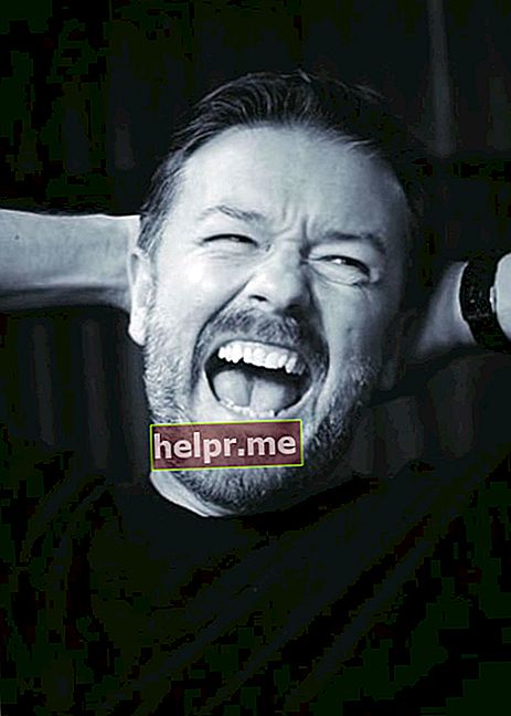 Ricky Gervaisas, kaip matyti „Instagram“ įraše 2018 m. rugpjūčio mėn