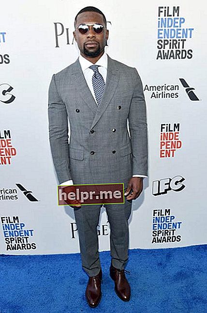 Trevante Rhodes la Film Independent Spirit Awards în februarie 2017