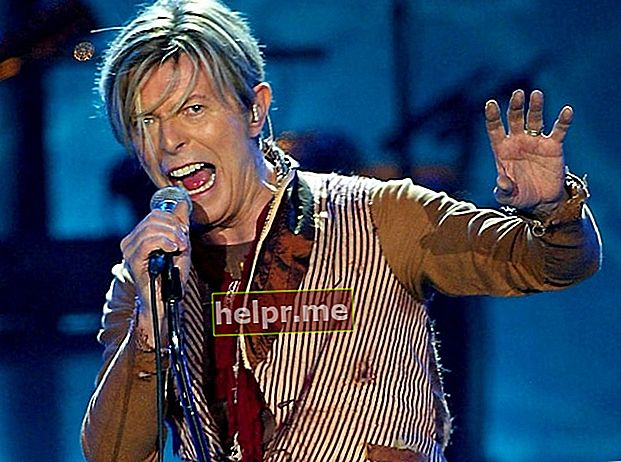 David Bowie como se ve durante una de sus actuaciones.