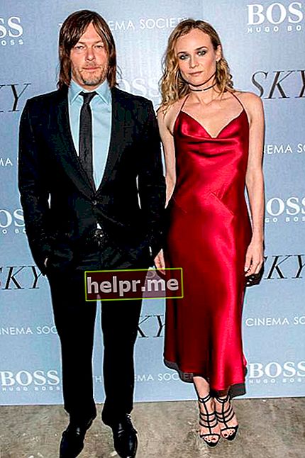 Norman Reedus con Diane Kruger en el estreno de Sky en la ciudad de Nueva York en abril de 2016