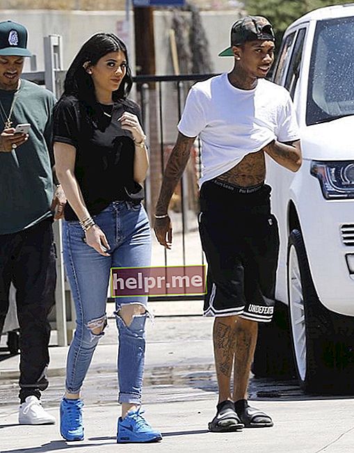 Tyga și Kylie Jenner pe 7 august 2015 în Los Angeles, California