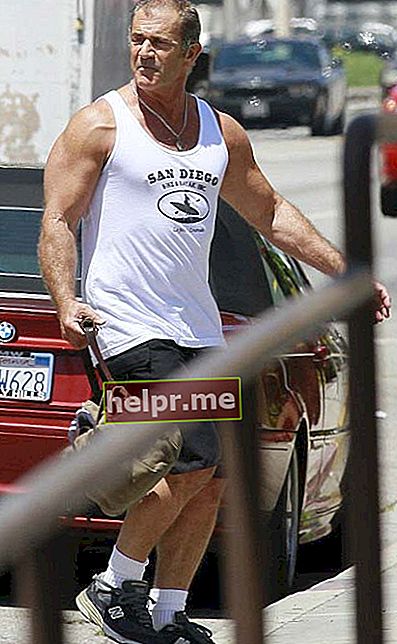 Mel Gibson își prezintă fizicul amator în timp ce sosea la sala de sport din Los Angeles în august 2013