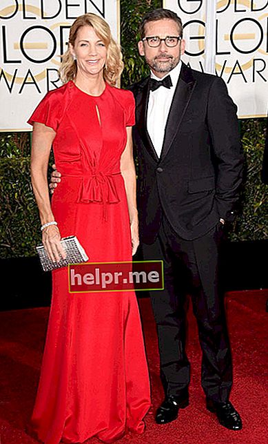 Nancy Carell și Steve Carell la Golden Globe Awards 2015.
