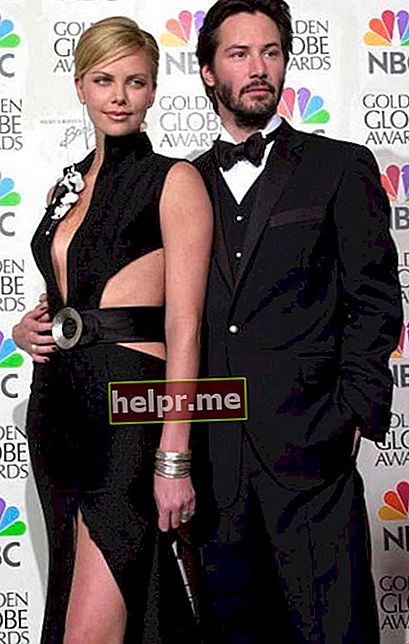 Keanu Reeves i Charlize Theron na 58. godišnjoj dodjeli Zlatnih globusa u siječnju 2001