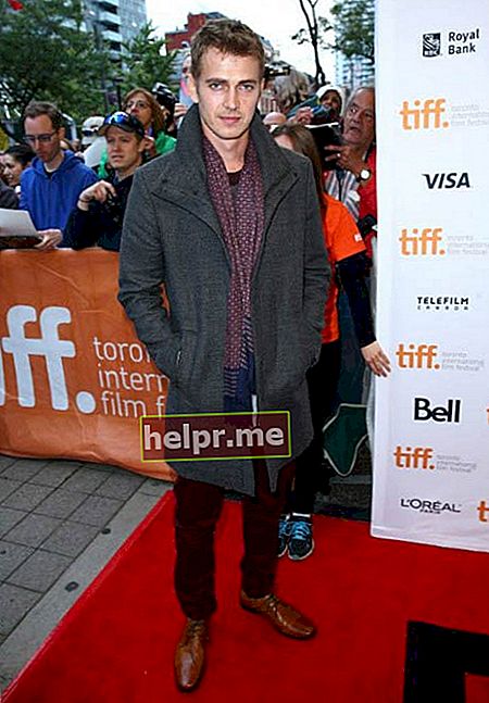 Hayden Christensen la premiera American Heist în timpul Festivalului Internațional de Film din Toronto din 2014